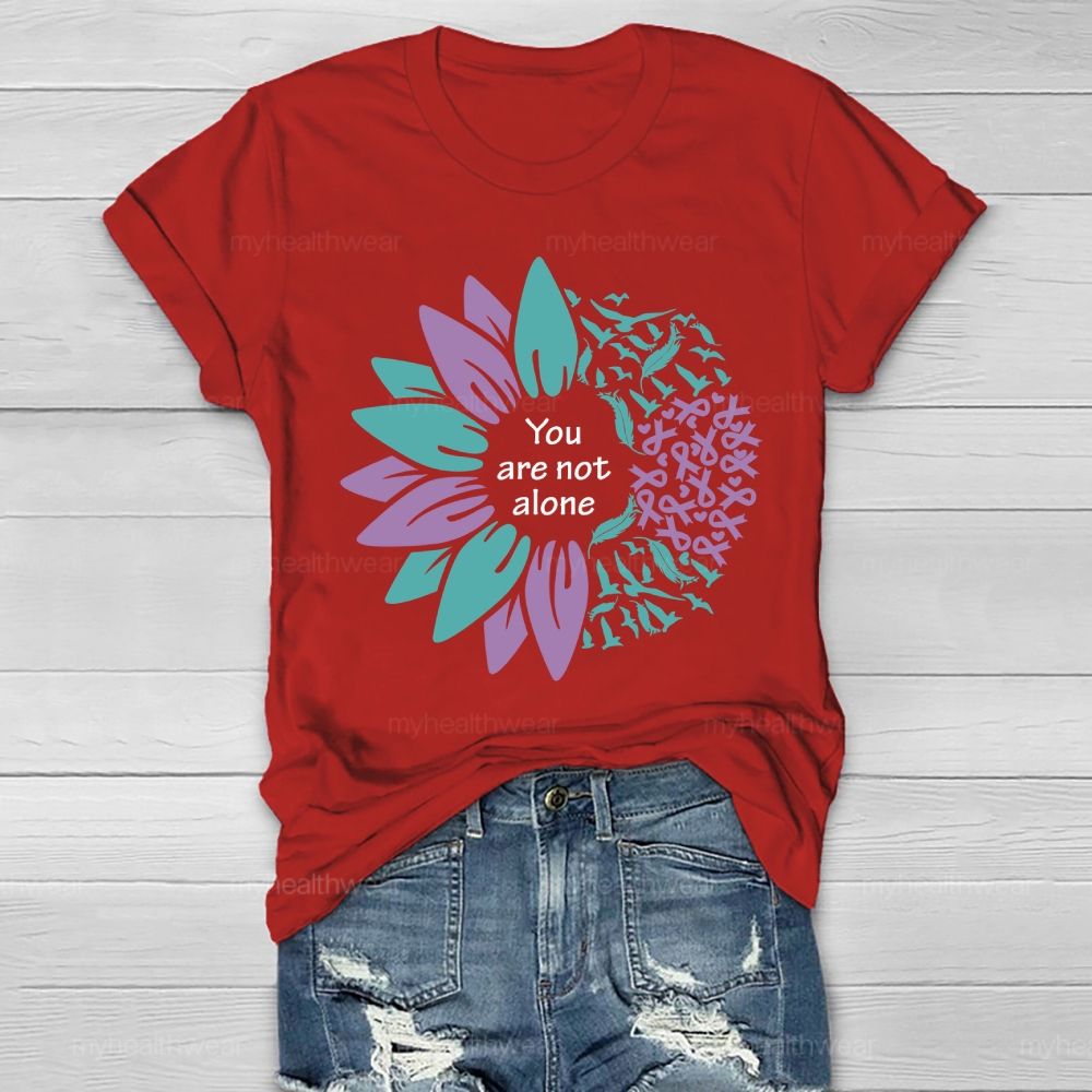You Are Not Alone Flowers Feathers Healthwear T-shirt
