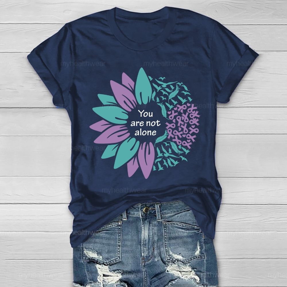 You Are Not Alone Flowers Feathers Healthwear T-shirt