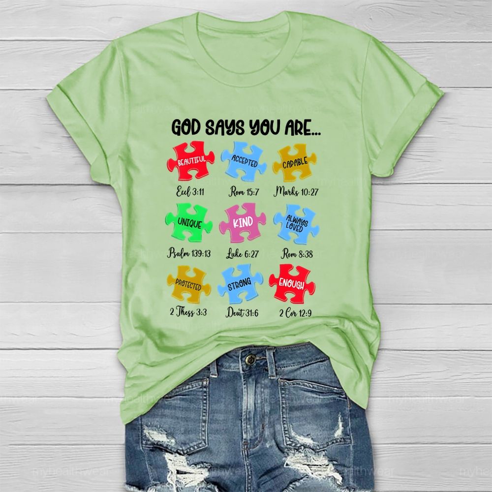 God Says You Are Beautiful Healthwear T-shirt