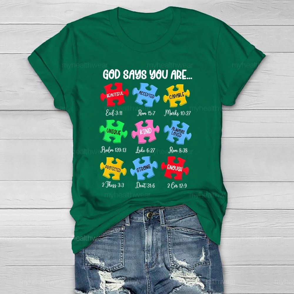 God Says You Are Beautiful Healthwear T-shirt