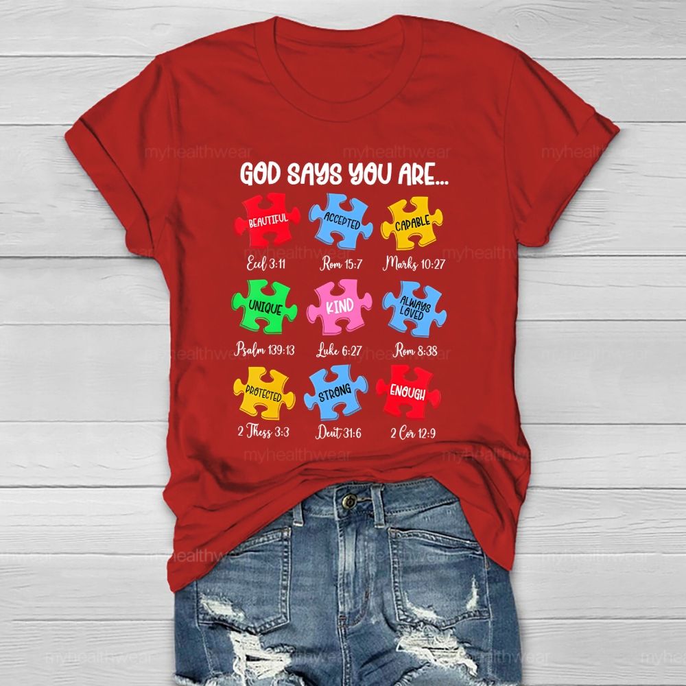 God Says You Are Beautiful Healthwear T-shirt