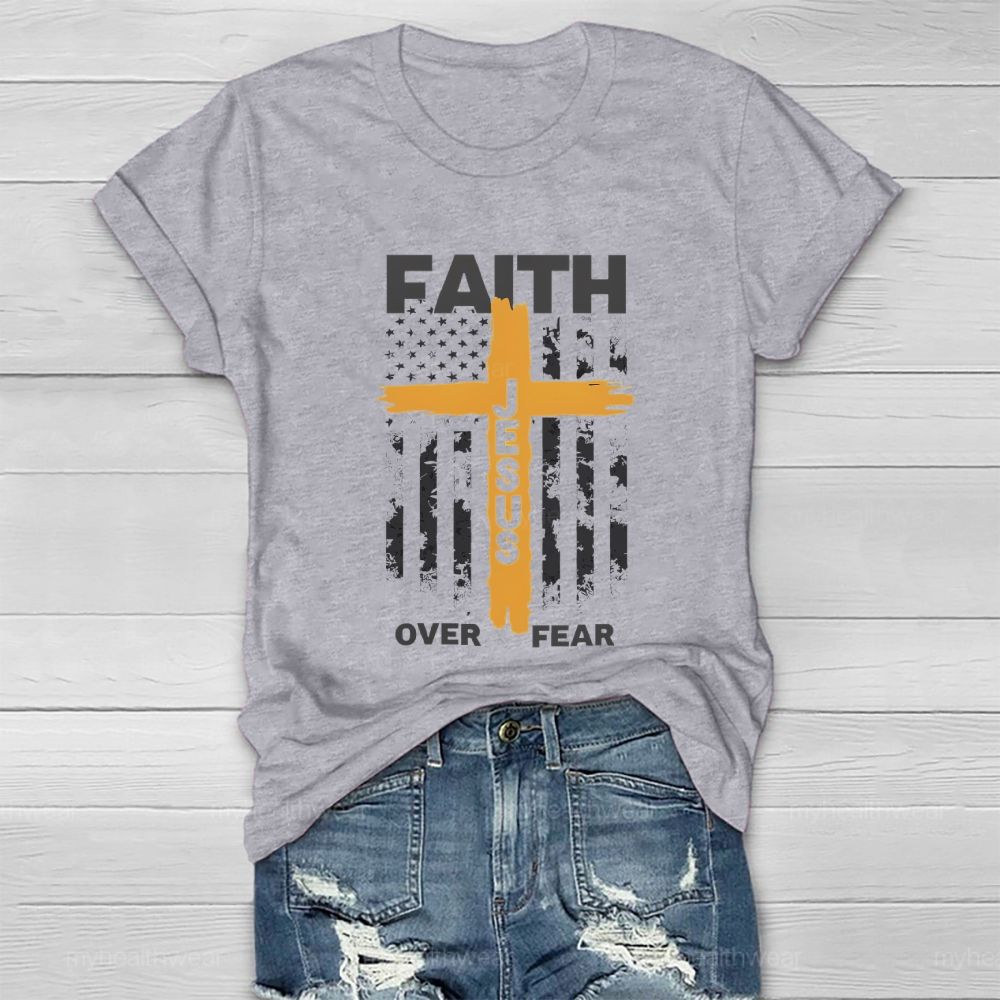 Faith Over Fear Jesus The Cross Healthwear T-shirt