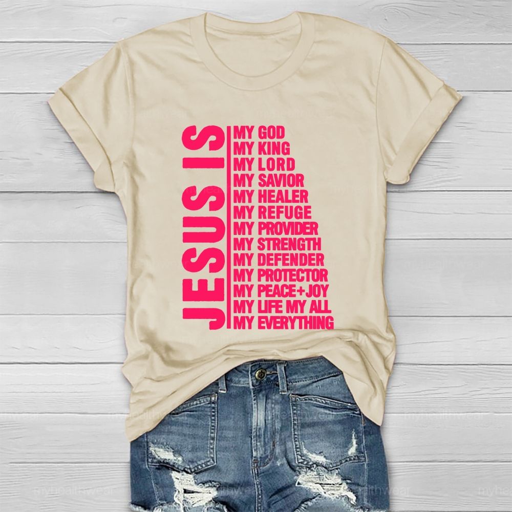 Jesus Is My God My King My Lord My Savior  Healthwear T-shirt