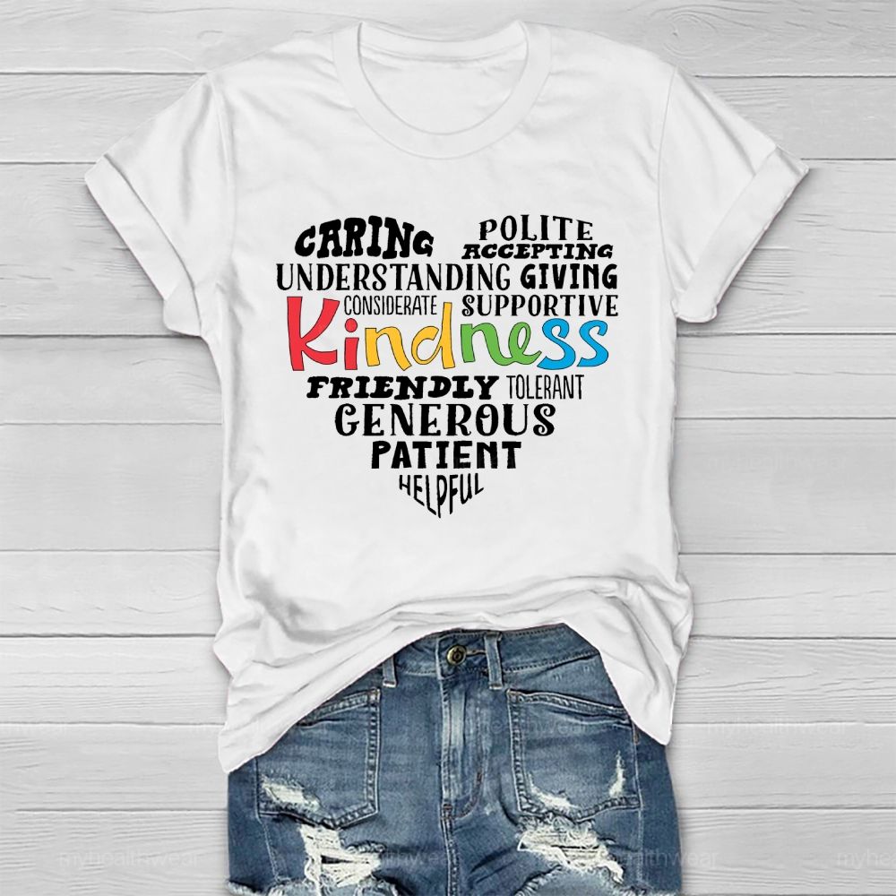 Kindness Caring Understanding Love Letters Healthwear T-shirt