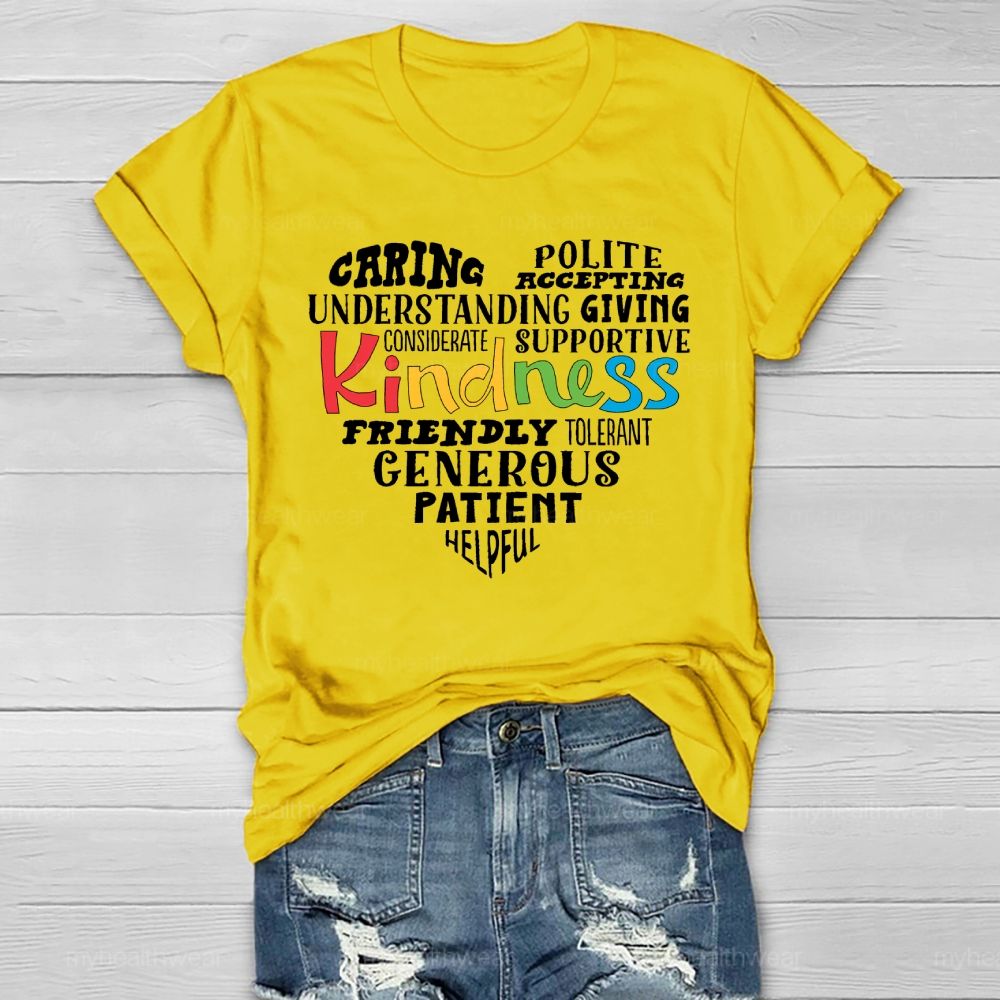 Kindness Caring Understanding Love Letters Healthwear T-shirt