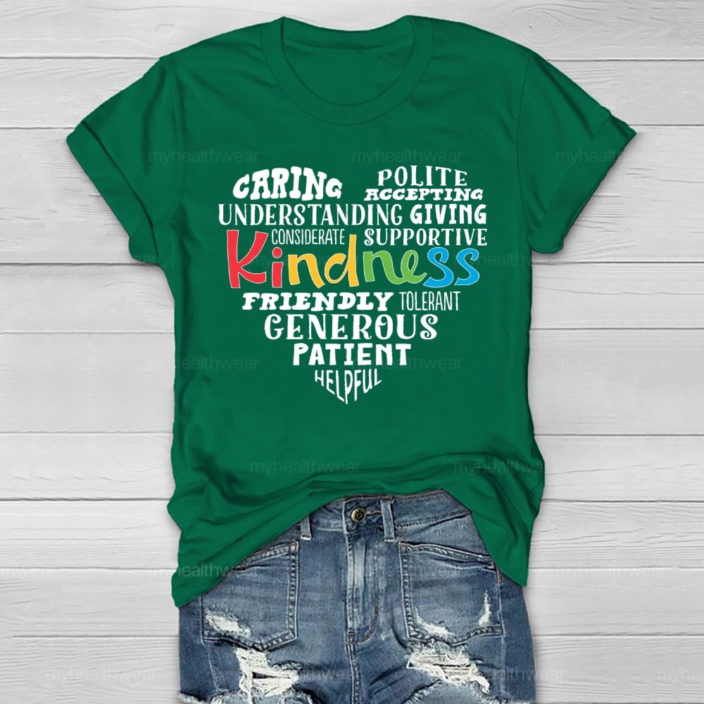 Kindness Caring Understanding Love Letters Healthwear T-shirt