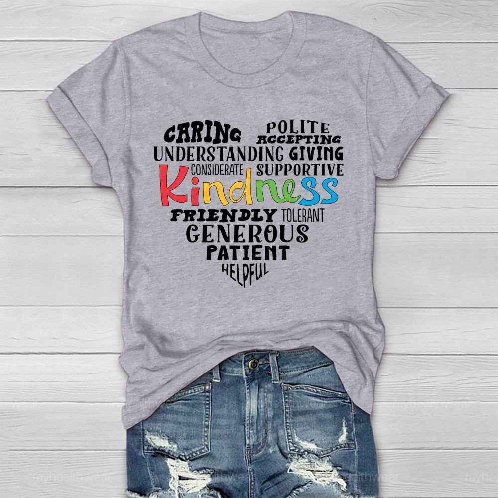 Kindness Caring Understanding Love Letters Healthwear T-shirt