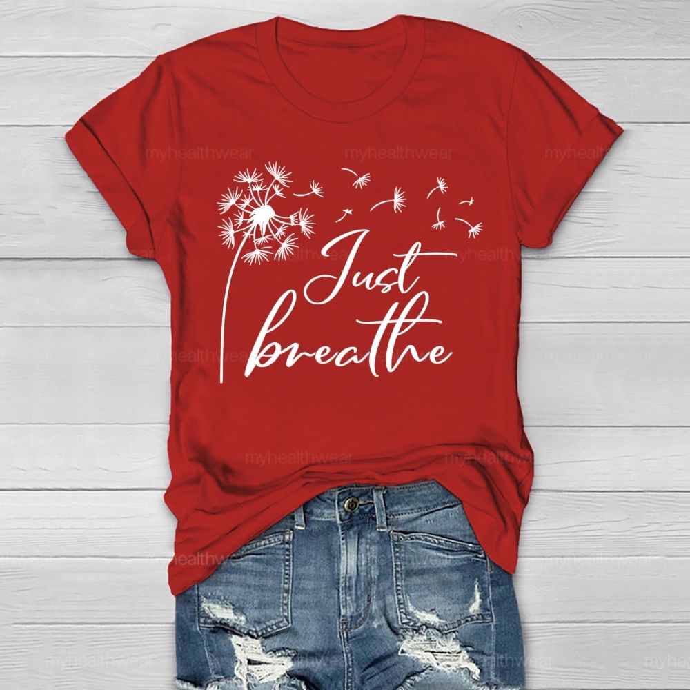 Just Breathe Dandelion Healthwear T-shirt