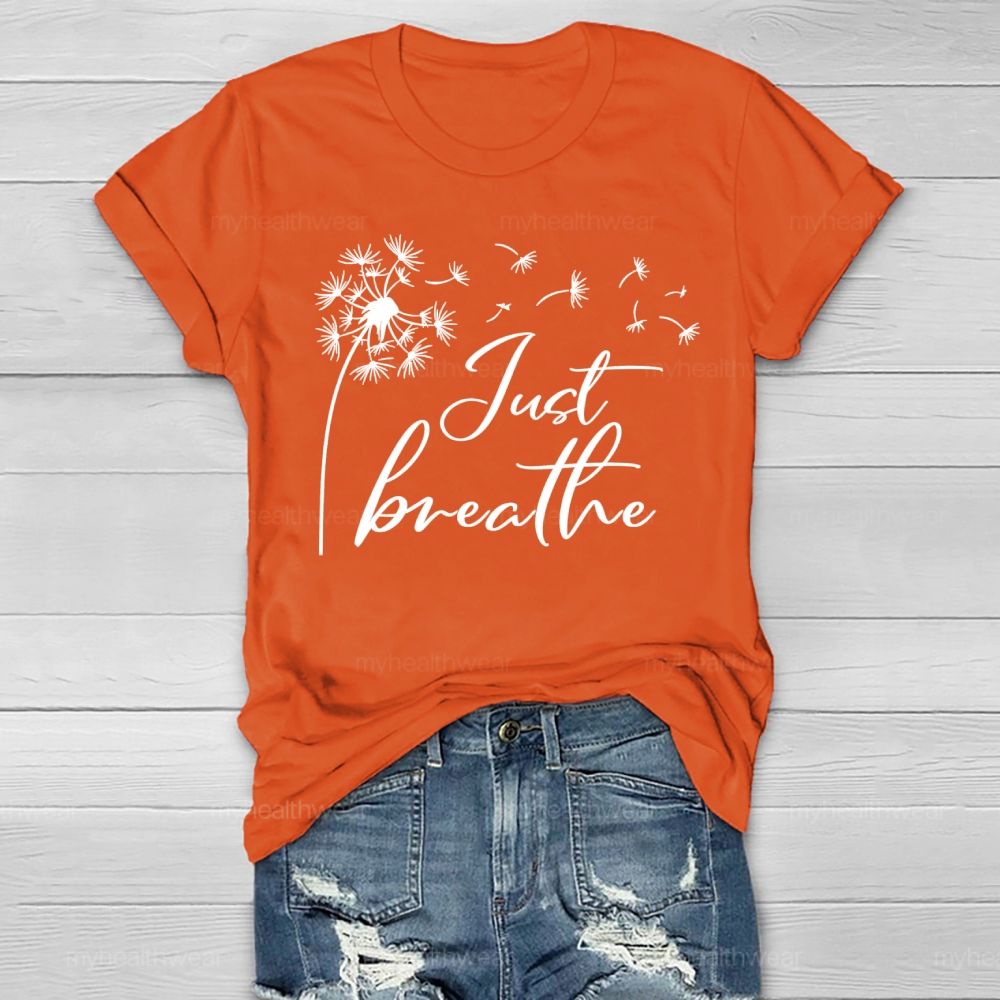 Just Breathe Dandelion Healthwear T-shirt