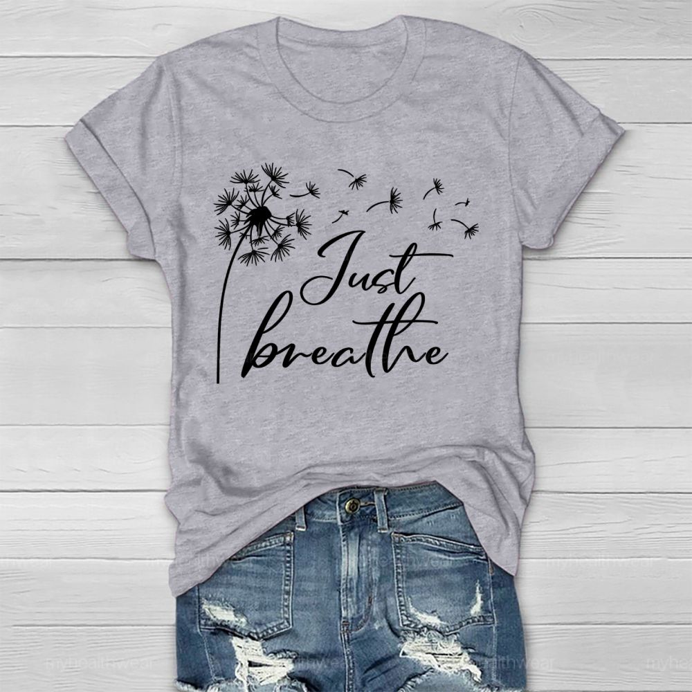 Just Breathe Dandelion Healthwear T-shirt