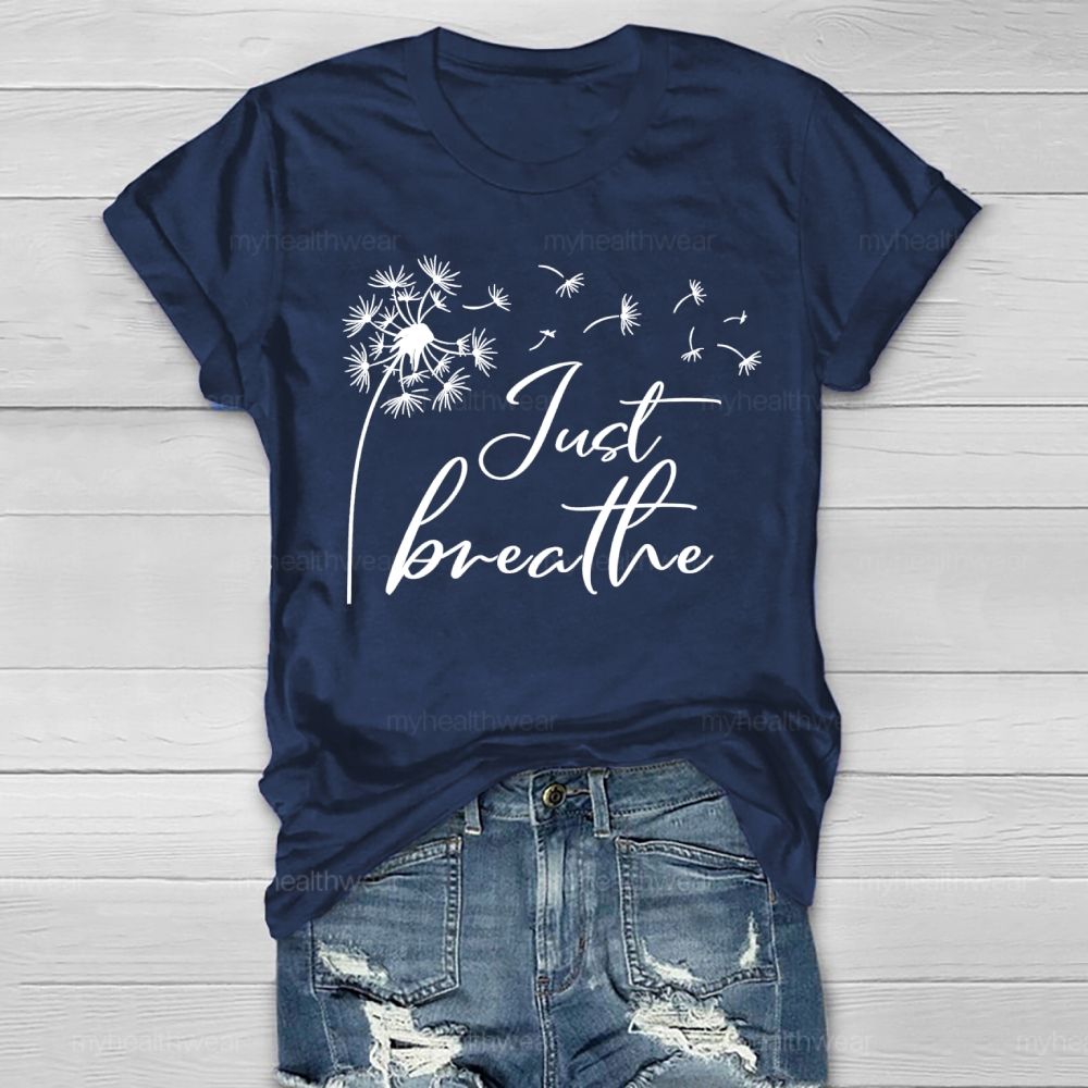Just Breathe Dandelion Healthwear T-shirt