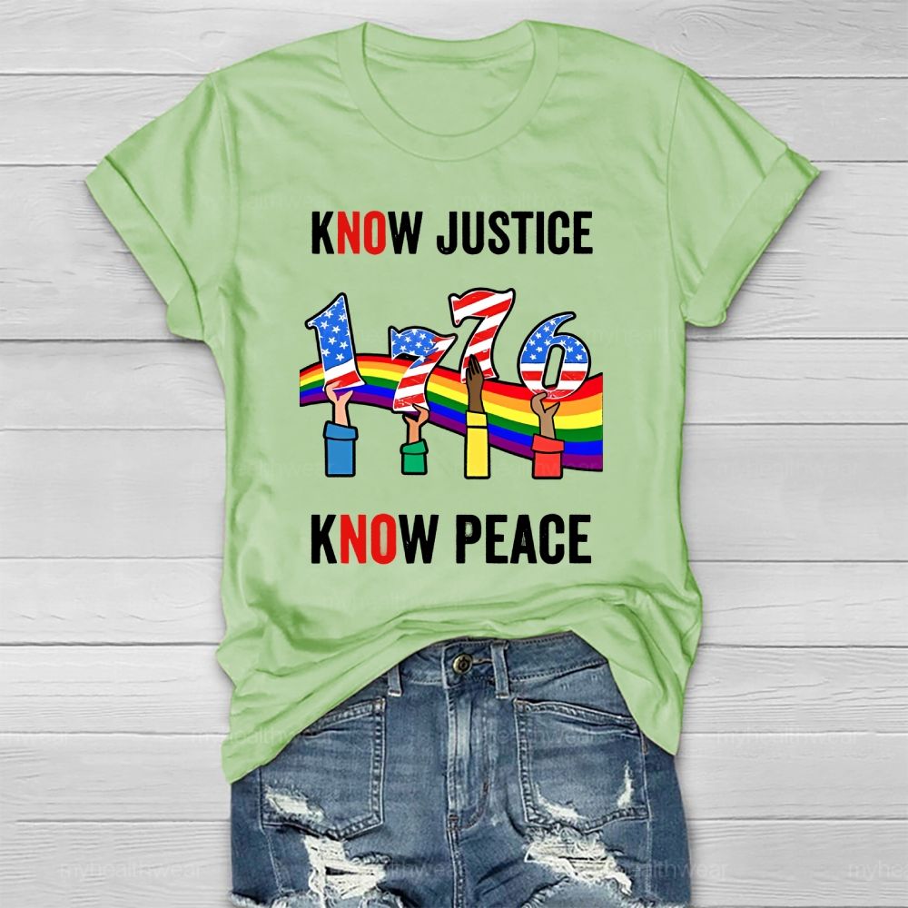 Know Justice Know Peace  Healthwear T-shirt