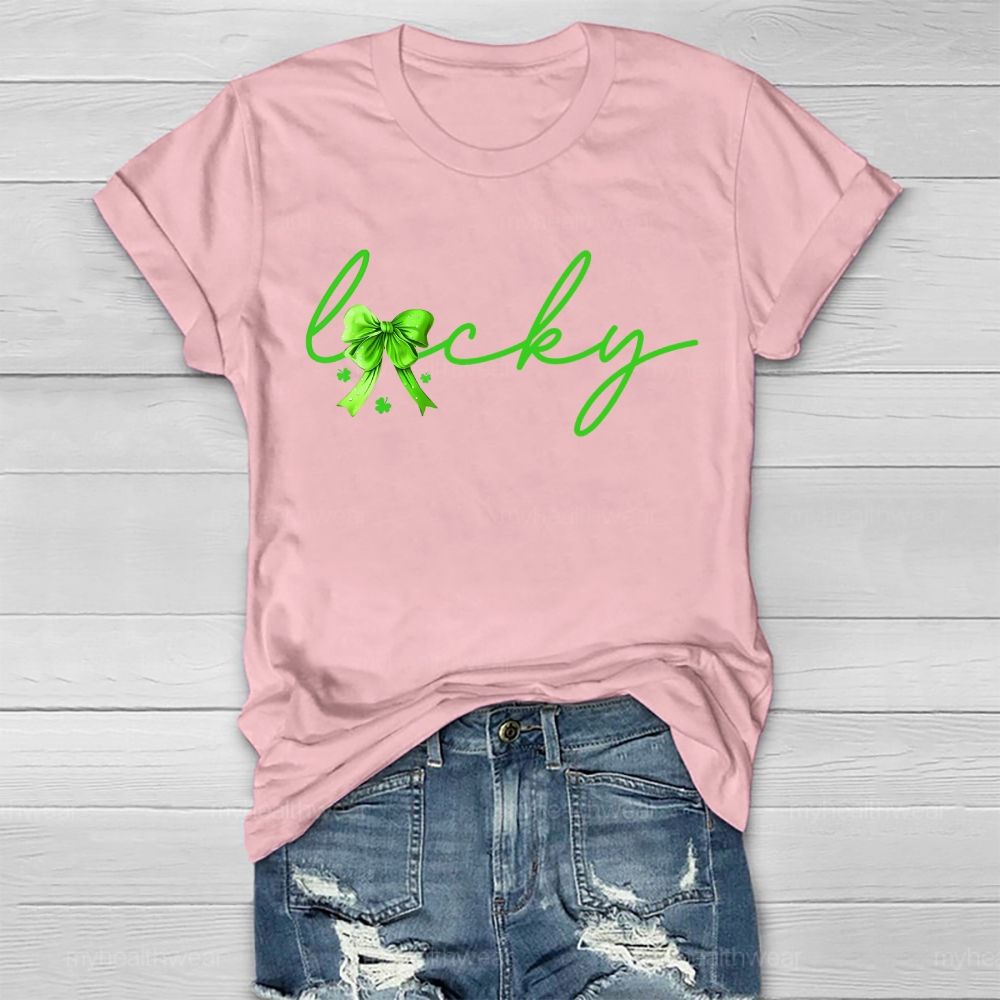 Lucky Green Bow Healthwear T-shirt