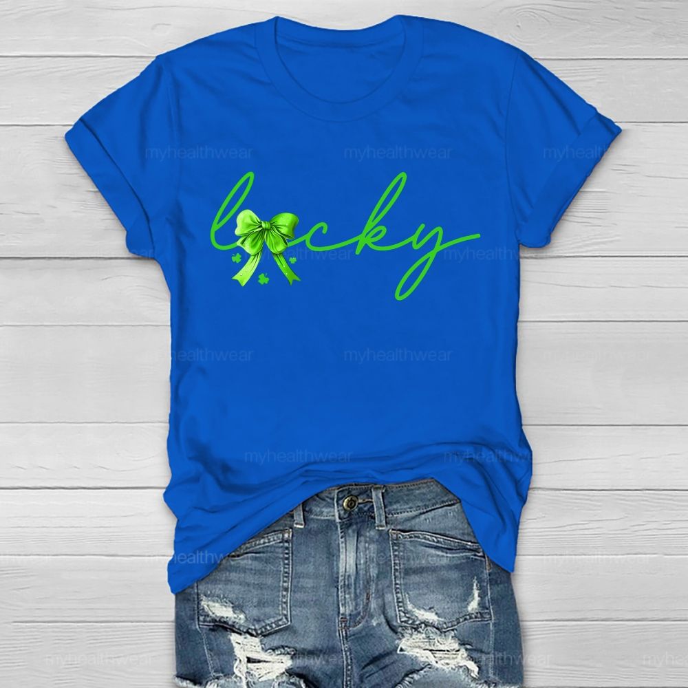 Lucky Green Bow Healthwear T-shirt