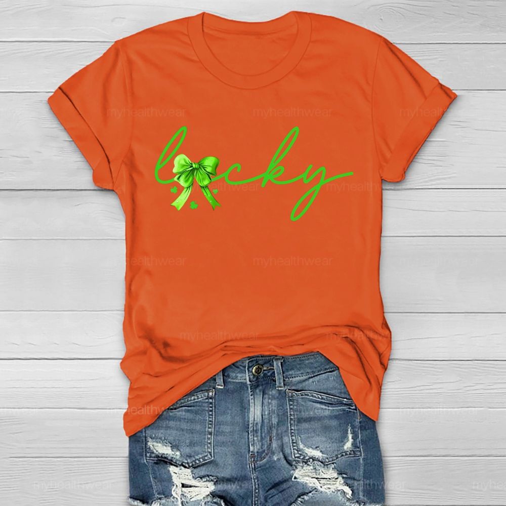 Lucky Green Bow Healthwear T-shirt