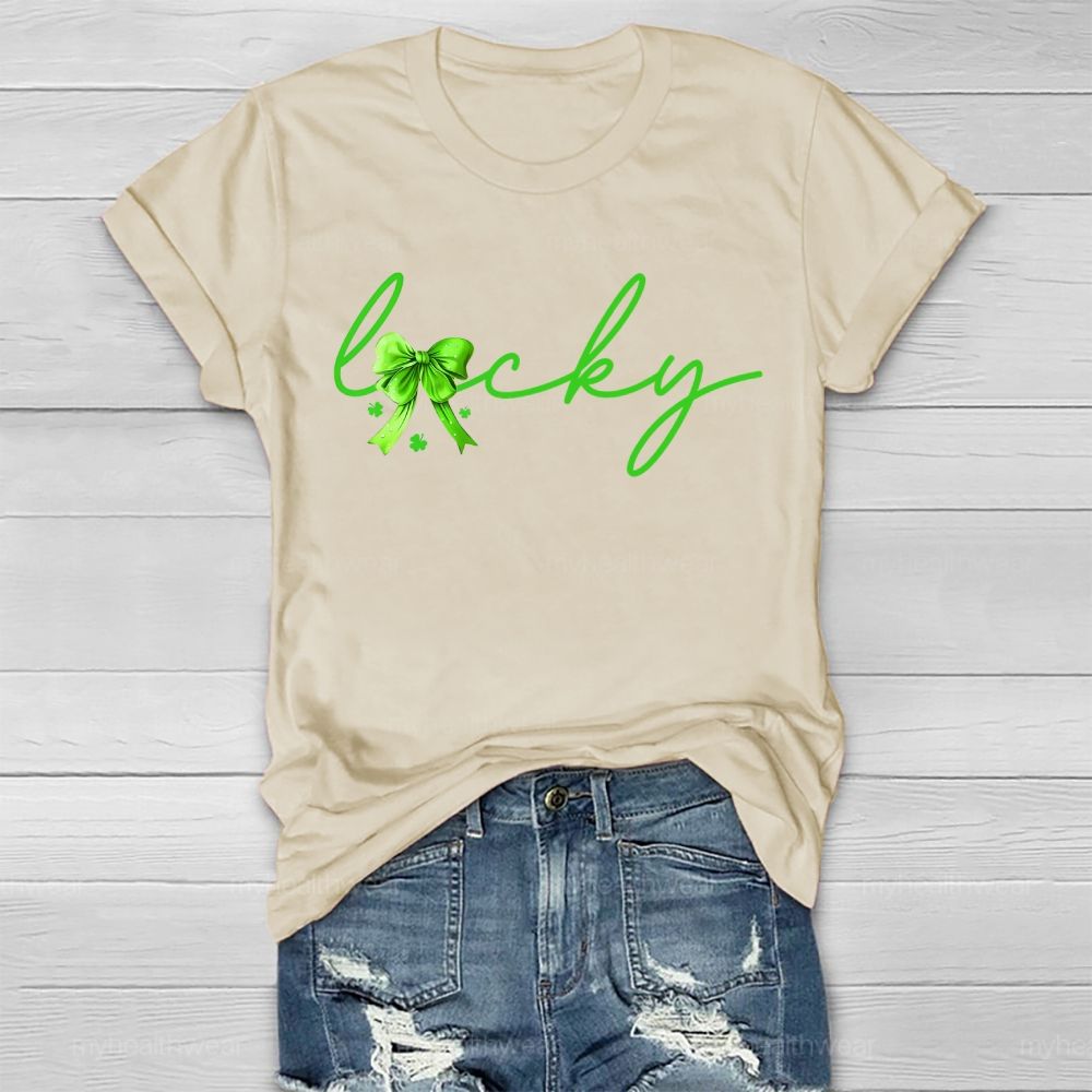 Lucky Green Bow Healthwear T-shirt