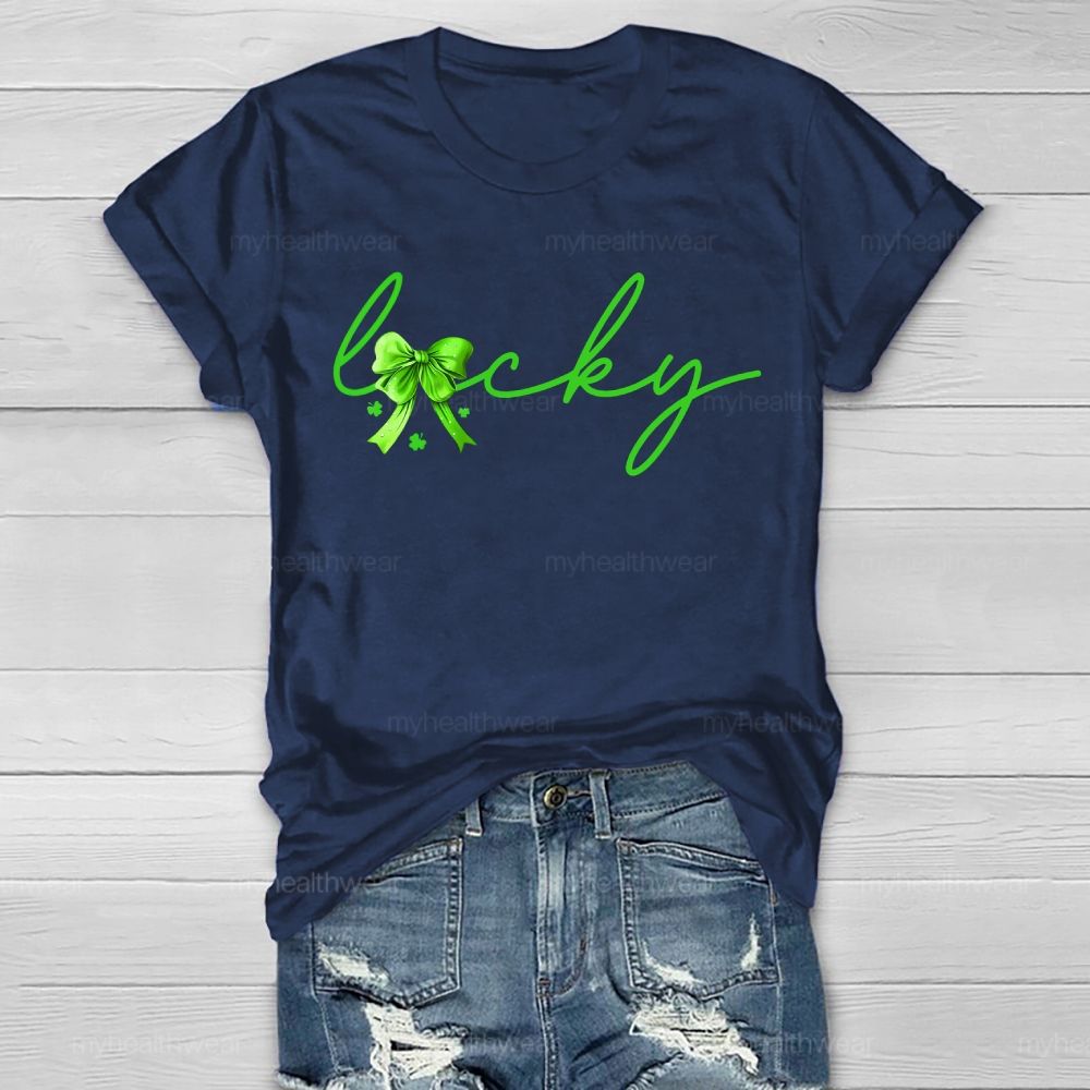 Lucky Green Bow Healthwear T-shirt