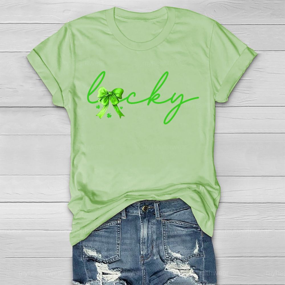 Lucky Green Bow Healthwear T-shirt