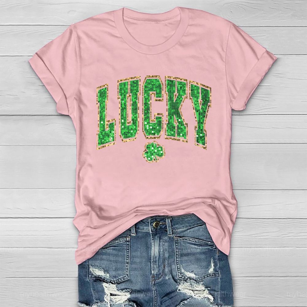 Lucky Clover Letter Healthwear T-shirt