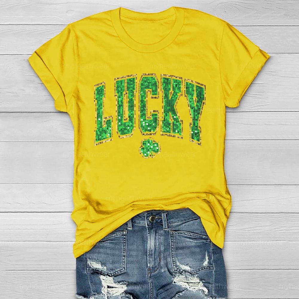 Lucky Clover Letter Healthwear T-shirt