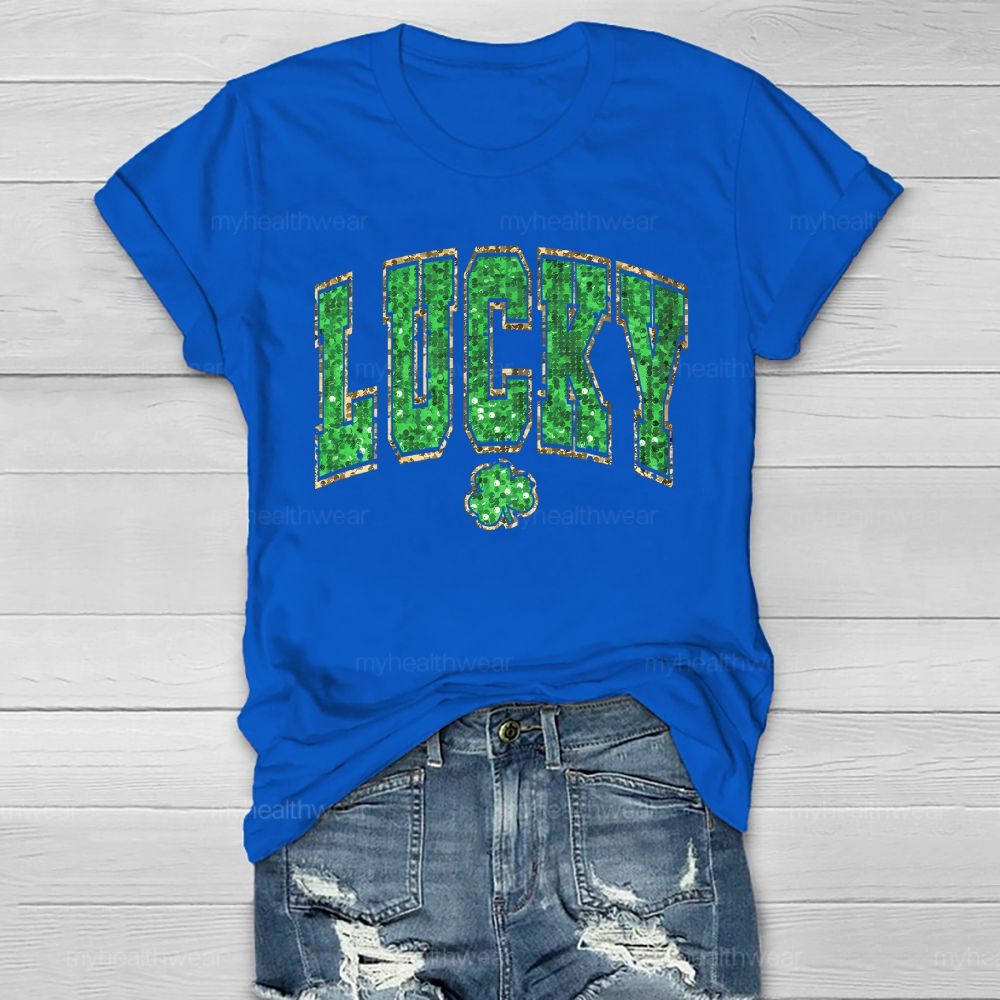 Lucky Clover Letter Healthwear T-shirt