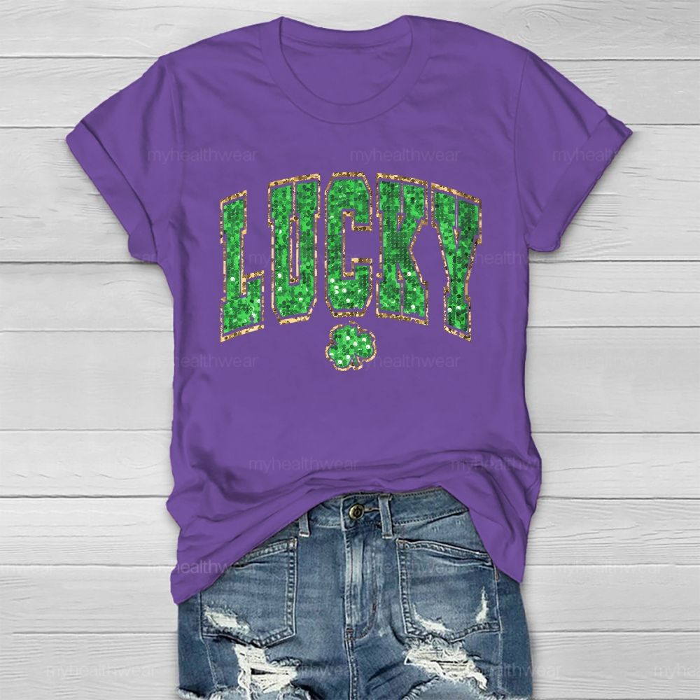 Lucky Clover Letter Healthwear T-shirt