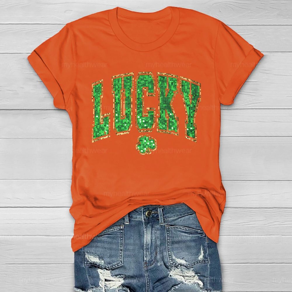 Lucky Clover Letter Healthwear T-shirt