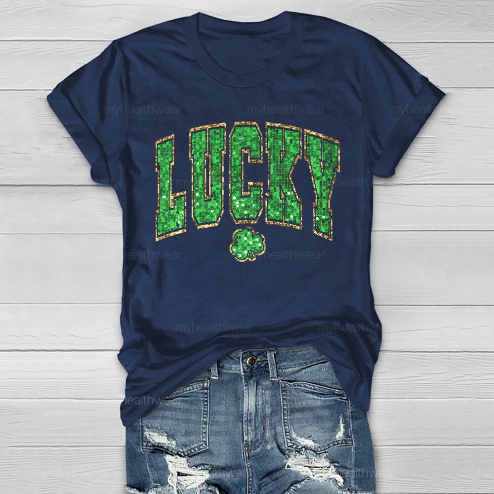 Lucky Clover Letter Healthwear T-shirt