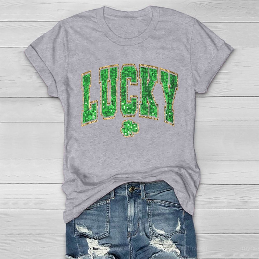 Lucky Clover Letter Healthwear T-shirt