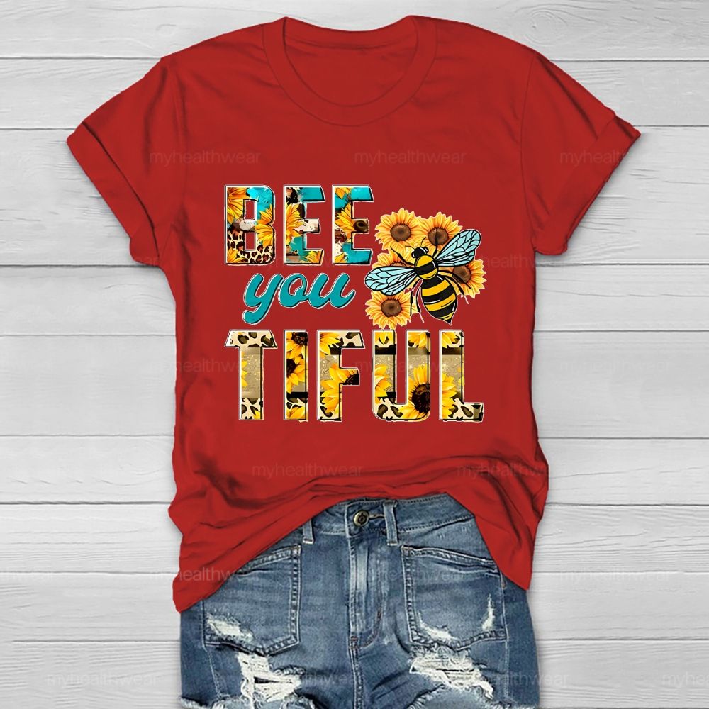 Bee You Tiful Sunflower Bee Healthwear T-shirt
