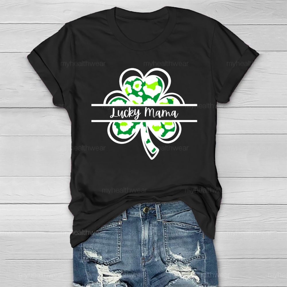 Lucky Mom Clover Healthwear T-shirt