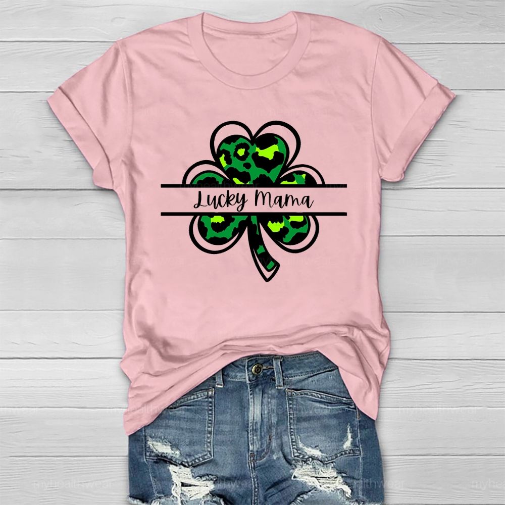 Lucky Mom Clover Healthwear T-shirt