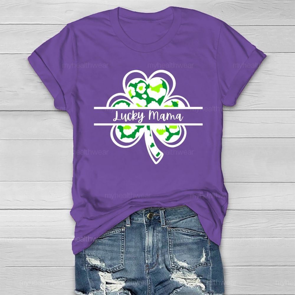 Lucky Mom Clover Healthwear T-shirt