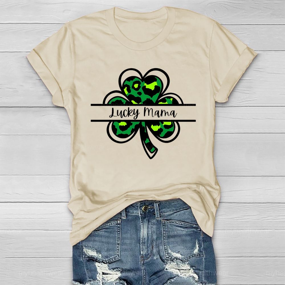 Lucky Mom Clover Healthwear T-shirt