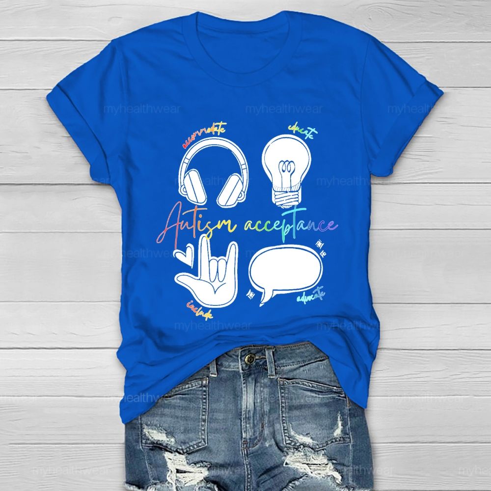 Autism Acceptance Graphics Healthwear T-shirt