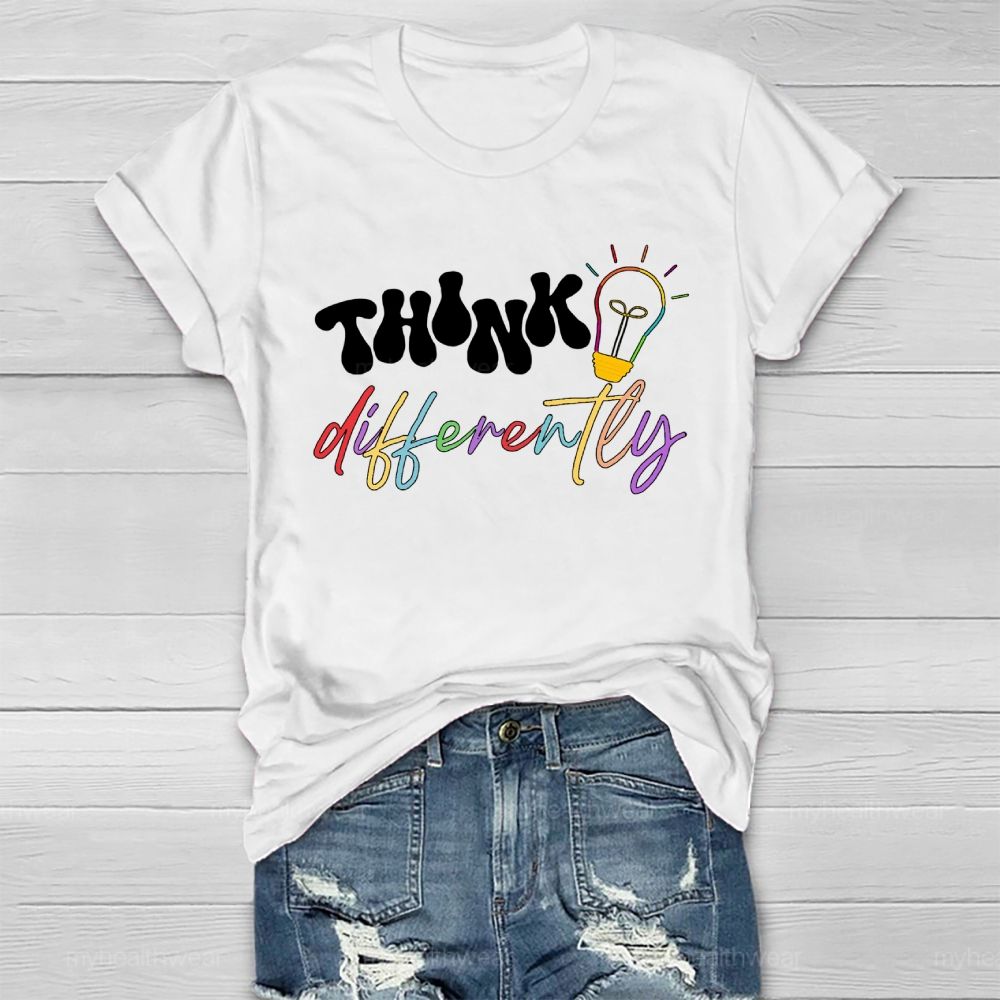 Think Differently Light Bulb Healthwear T-shirt