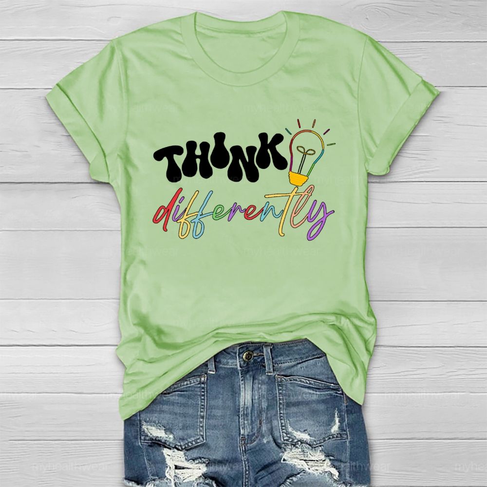 Think Differently Light Bulb Healthwear T-shirt