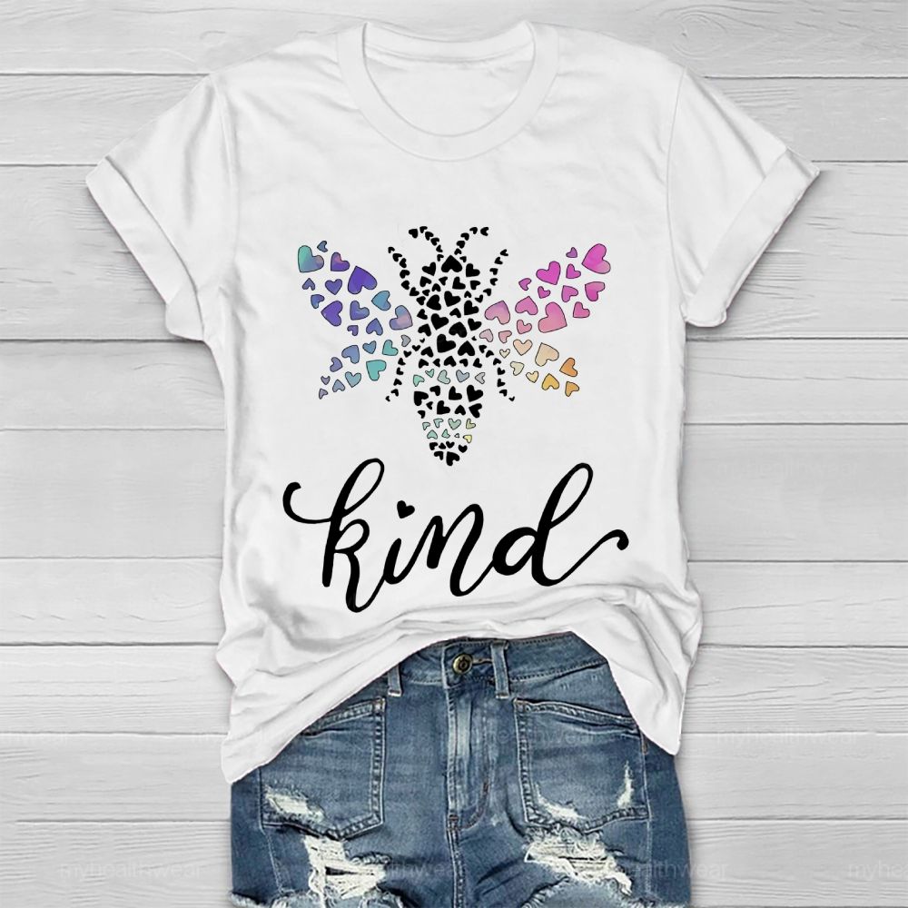 Kind Colorful Love Bee  Healthwear T-shirt
