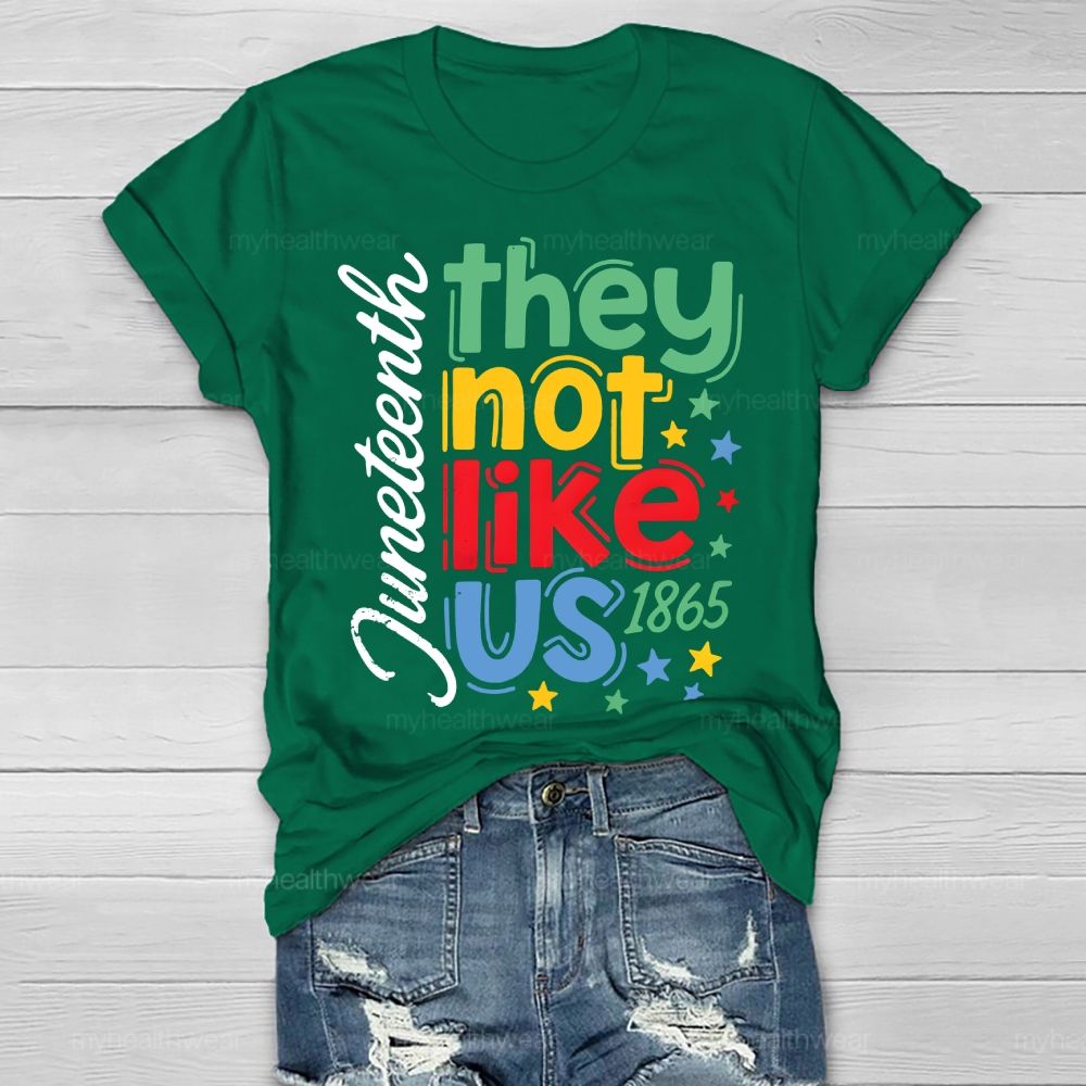 They Not Like US Juneteenth Healthwear T-shirt