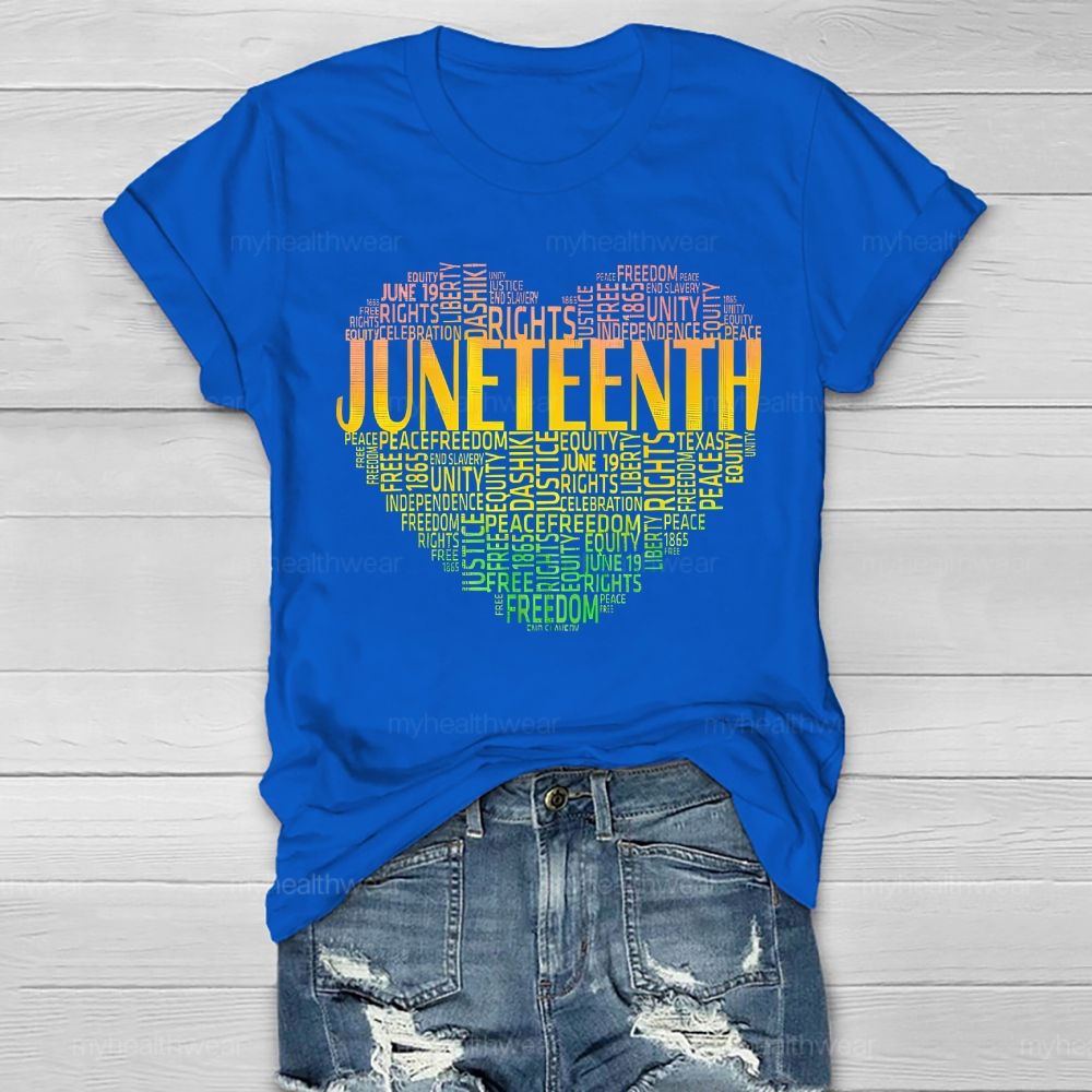 Juneteenth Rights Love Letters Healthwear T-shirt