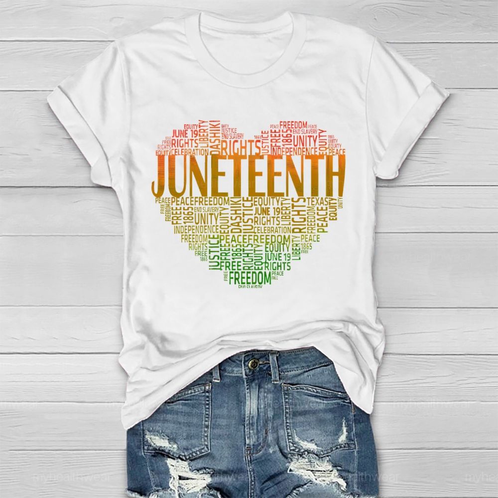Juneteenth Rights Love Letters Healthwear T-shirt