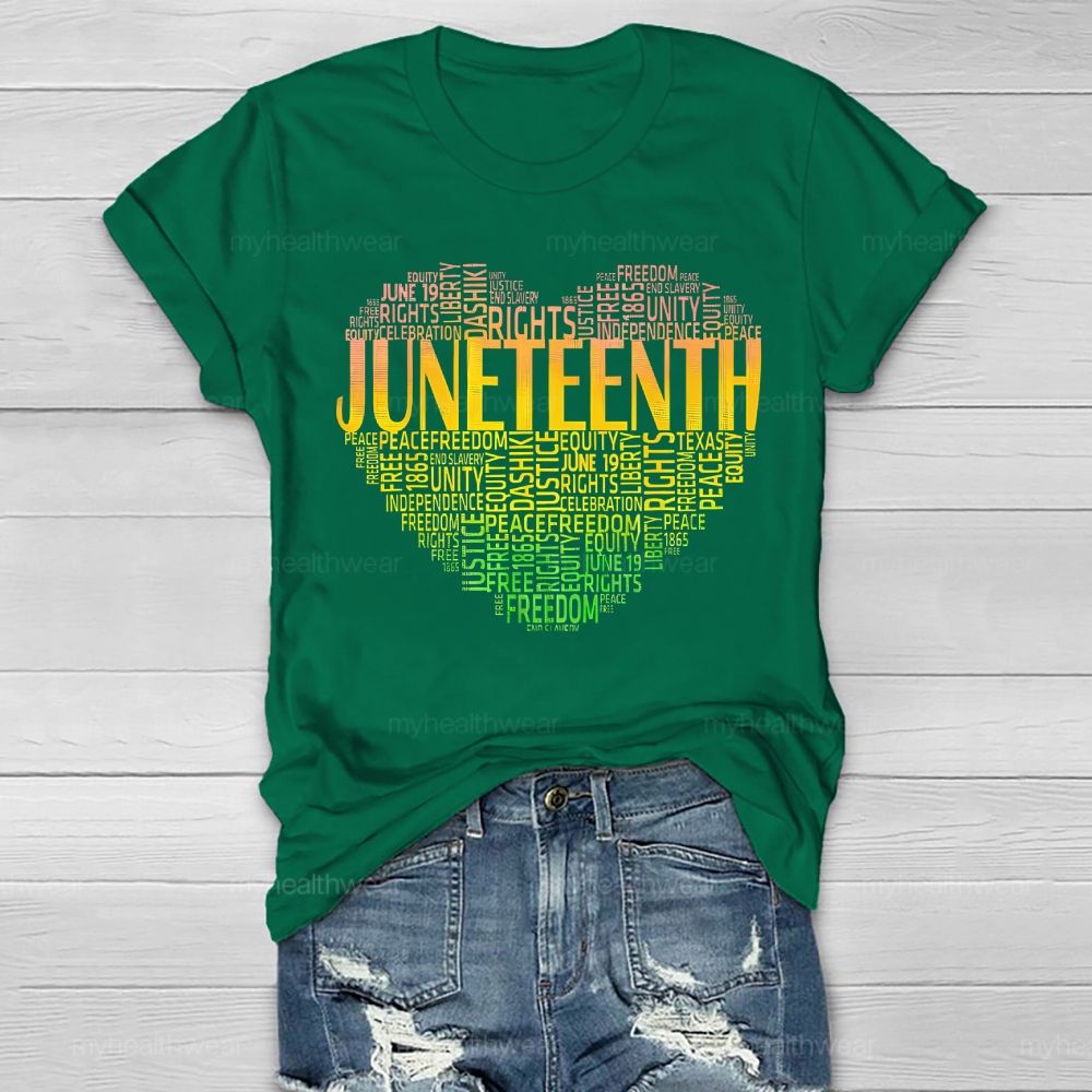 Juneteenth Rights Love Letters Healthwear T-shirt