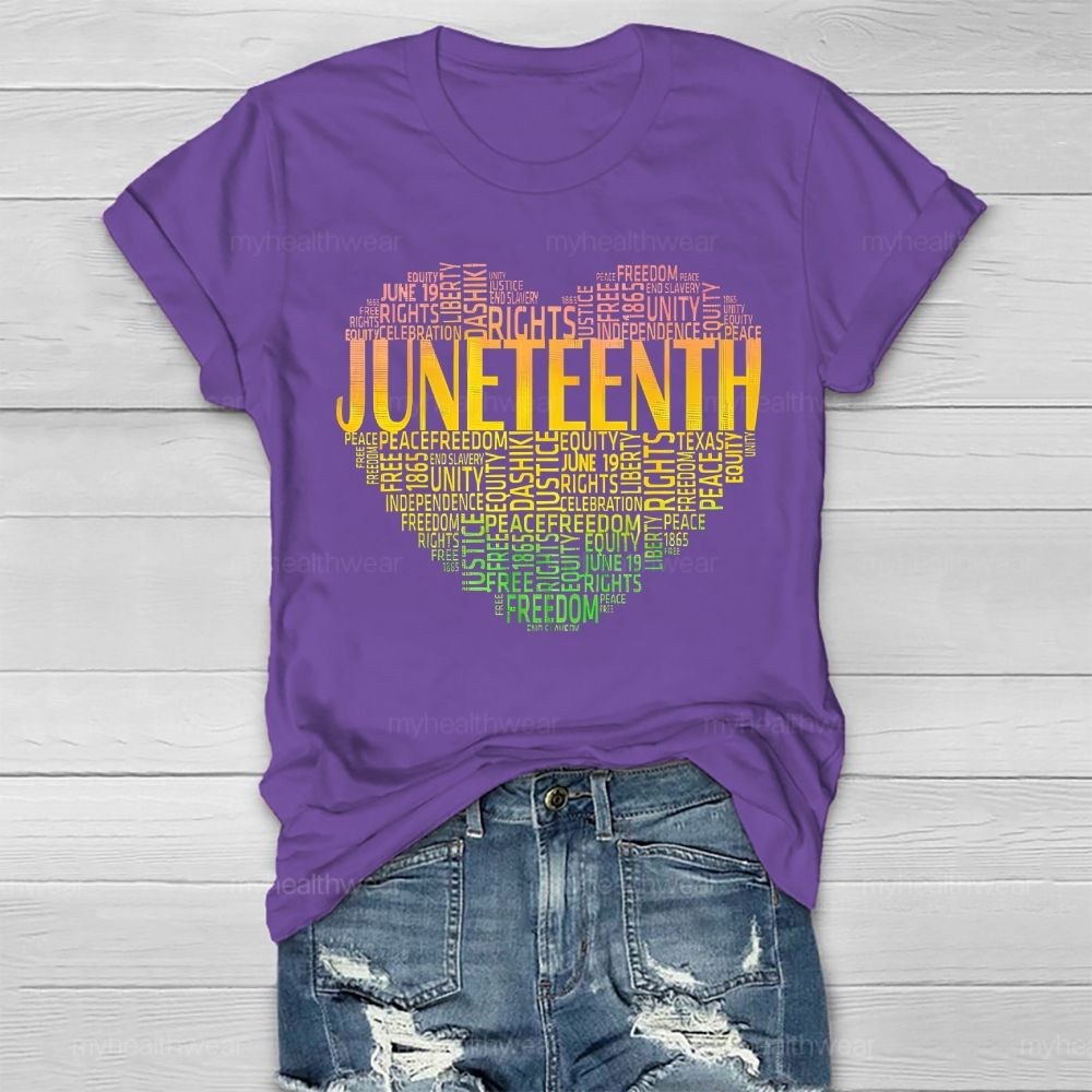 Juneteenth Rights Love Letters Healthwear T-shirt
