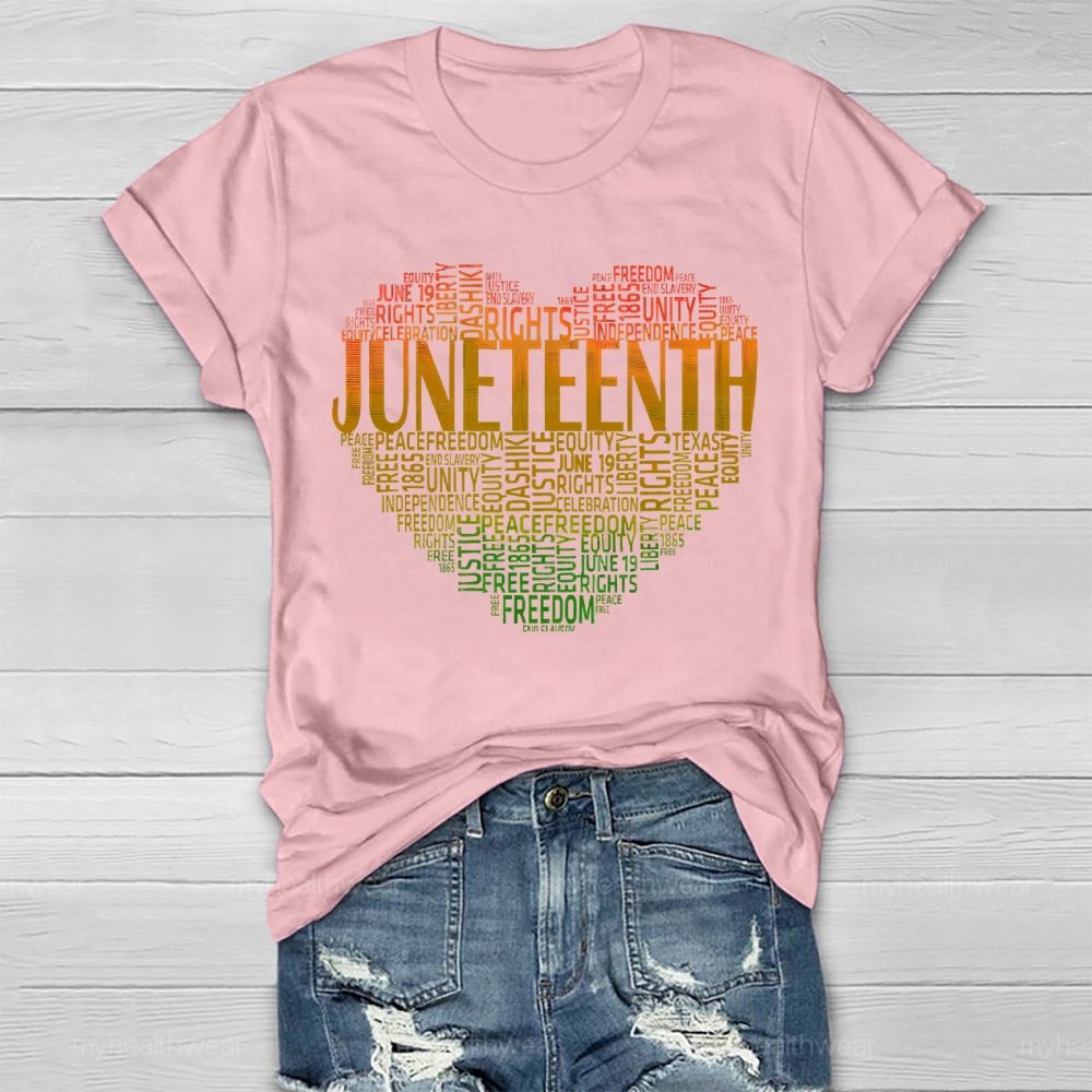 Juneteenth Rights Love Letters Healthwear T-shirt