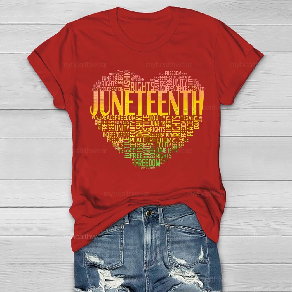 Juneteenth Rights Love Letters Healthwear T-shirt