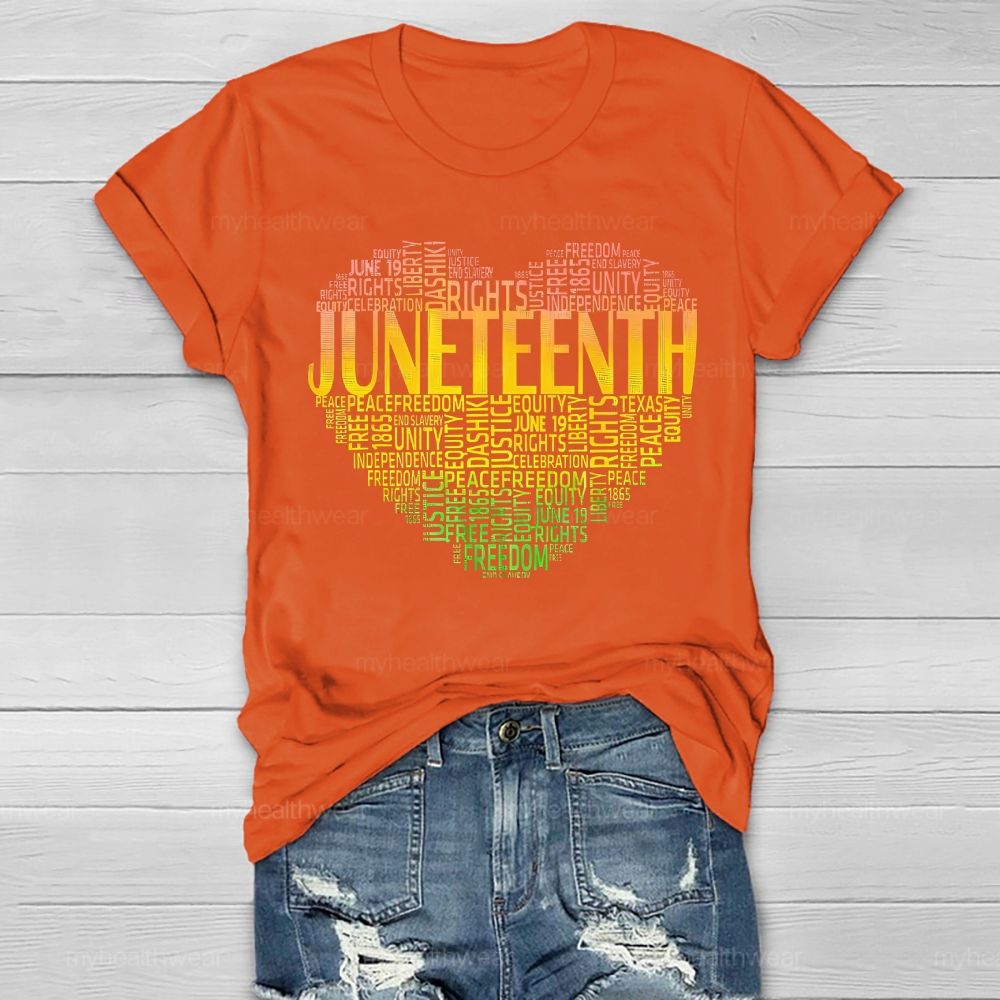 Juneteenth Rights Love Letters Healthwear T-shirt