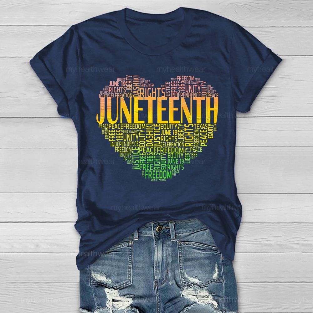 Juneteenth Rights Love Letters Healthwear T-shirt