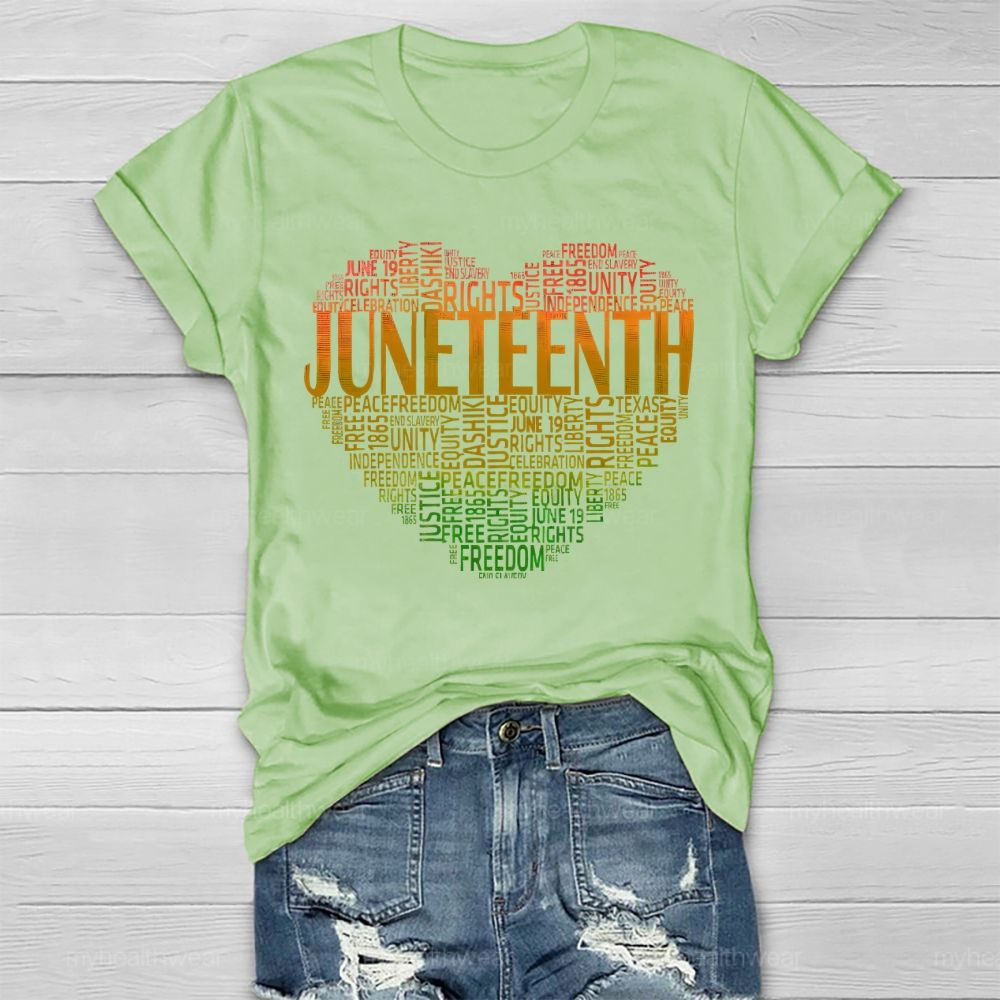Juneteenth Rights Love Letters Healthwear T-shirt