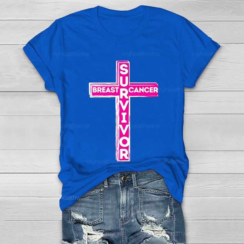 Breast Cancer Survivor Cross Healthwear T-shirt