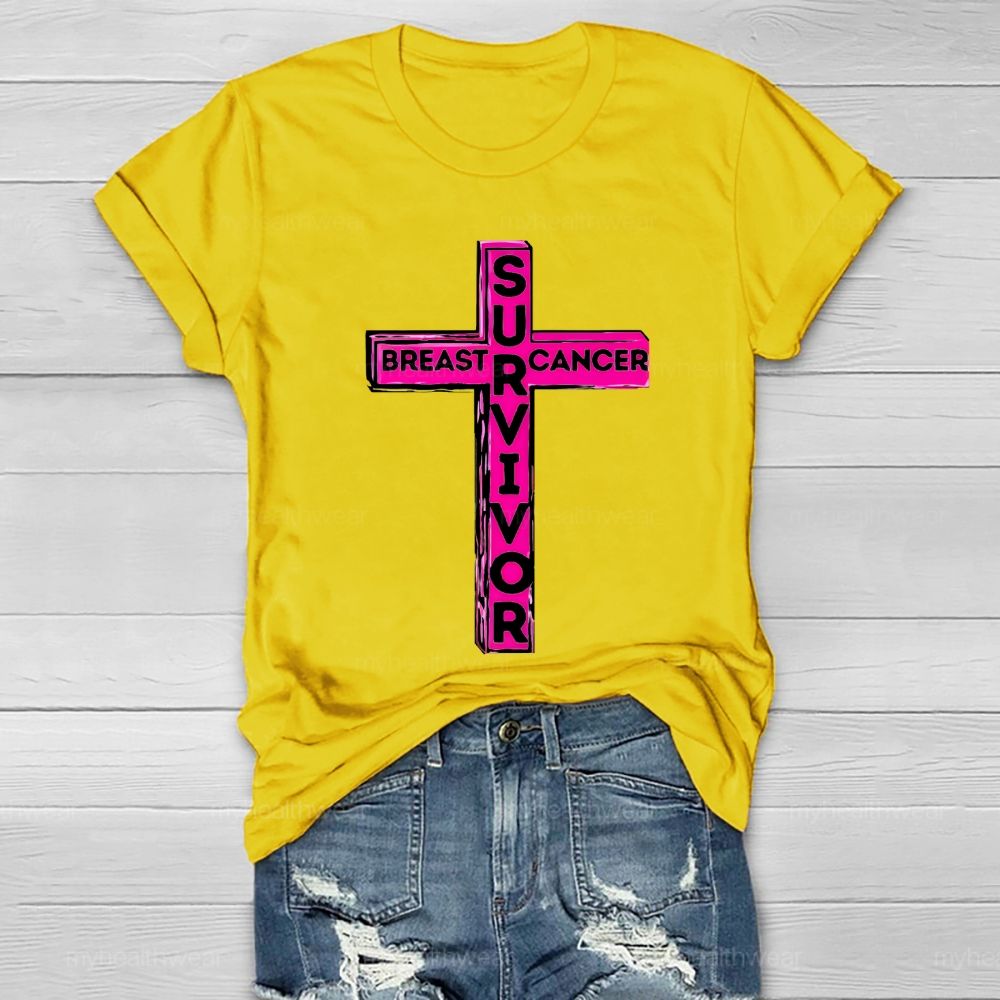 Breast Cancer Survivor Cross Healthwear T-shirt